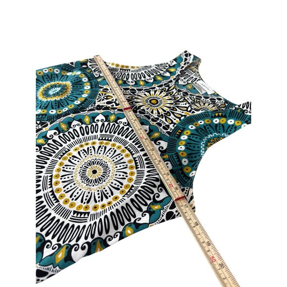 Van Heusen Womens Sleeveless Tank Top XS/TP Multicolor Mandala Print Polyester - Picture 10 of 11